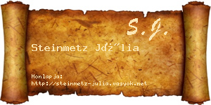 Steinmetz Júlia névjegykártya